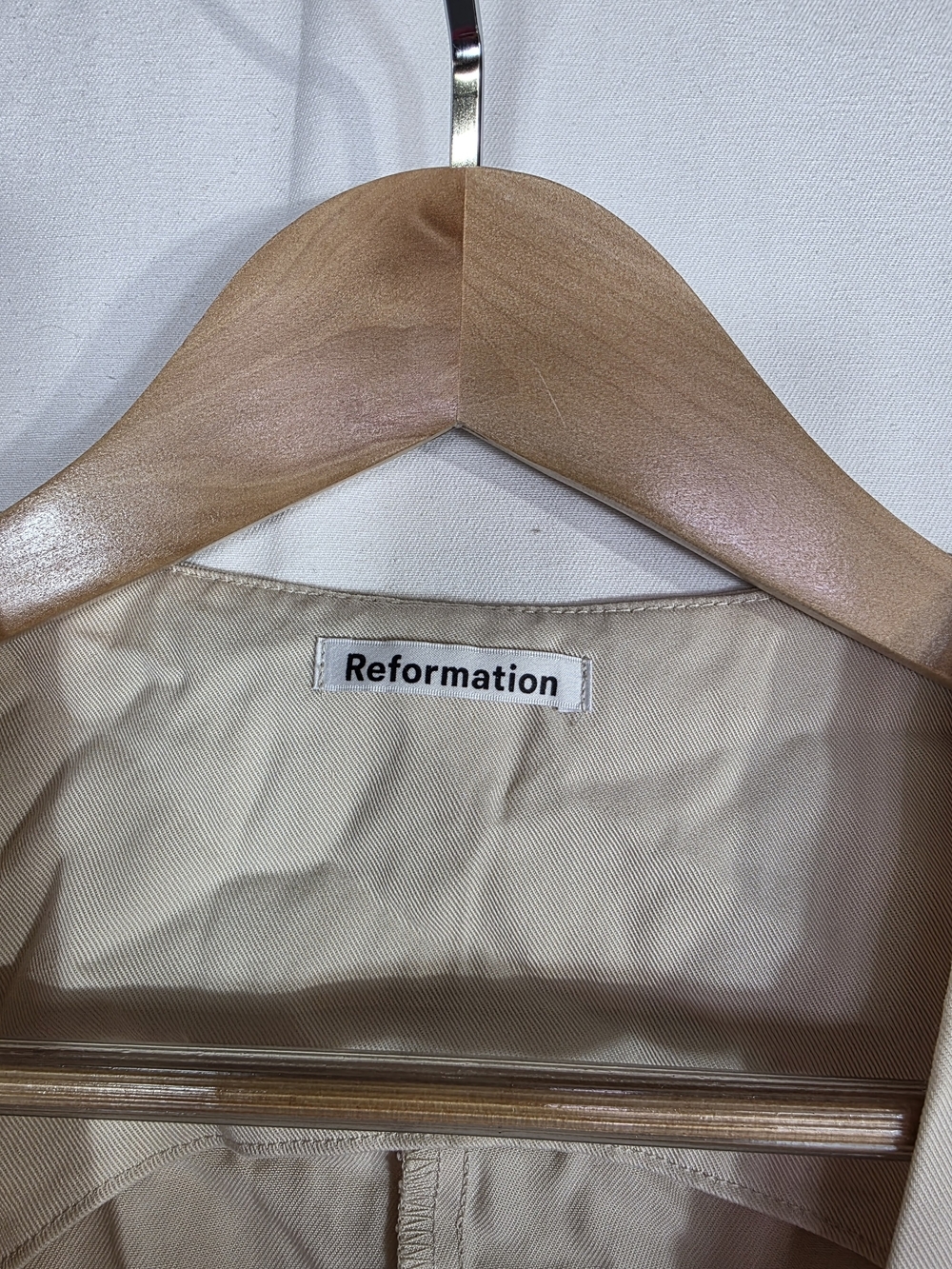 Reformation Cream Buttoned V-Neck Vest - Picture 10 of 12